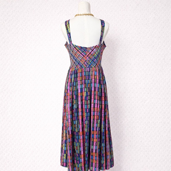 NIC + ZOE NWT Rainbow Macaroon Print Square Neck Midi Dress | Size XL - Picture 6 of 8